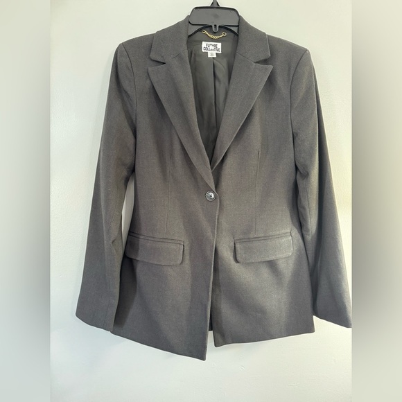 Future Collective Jackets & Blazers - Future Collective Gray Women's Jacket Size Medium